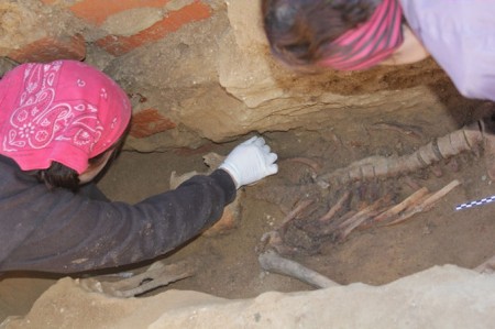 Trabajo de exhumación.