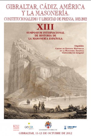 Cartel del XIII Symposium de Historia de la Masonería Española.