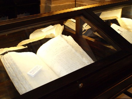 Exposición de manuscritos.