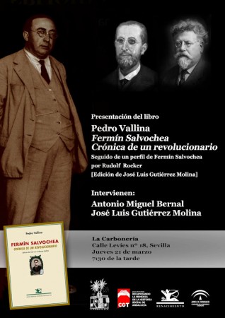 Cartel anunciador de la presentación del libro.