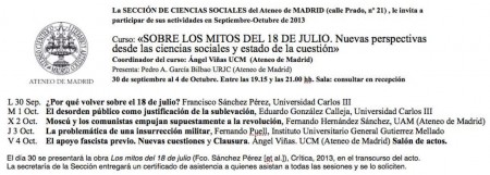 Calendario del curso.