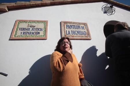 Juana Herrera, nieta de desaparecido en la Sauceda.