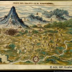 Mapa del curato de San Salvador (Archivo General de Indias).