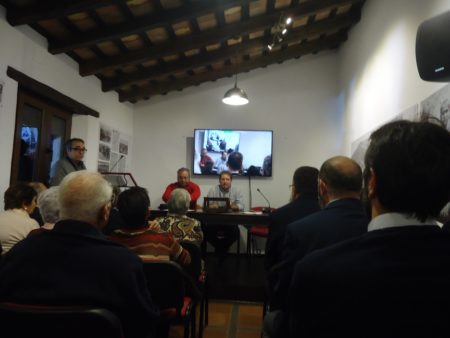 Andrés Rebolledo y Andrés del Río, en el acto de inauguración.