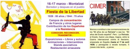 Cartel de las actividades.