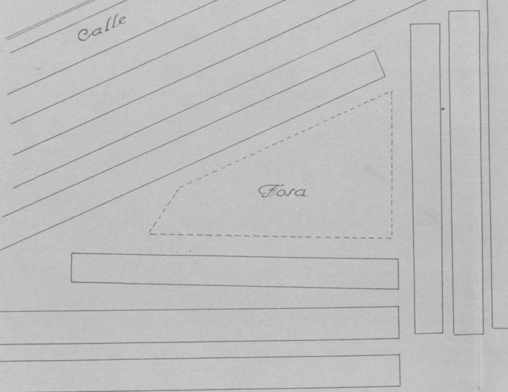 Plano de la fosa de Pico Reja (Archivo Municipal de Sevilla).