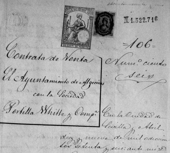 Encabezamiento del protocolo notarial , 1876 (AHPS).
