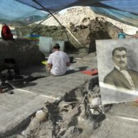 Retrato de una de las 45 personas exhumadas en 2009 en la fosa de Milagros (Burgos) (foto ARMH).