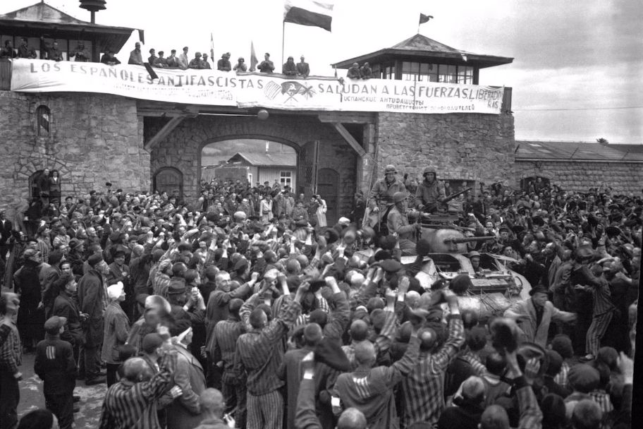 Liberación del campo de concentración de Mauthausen.