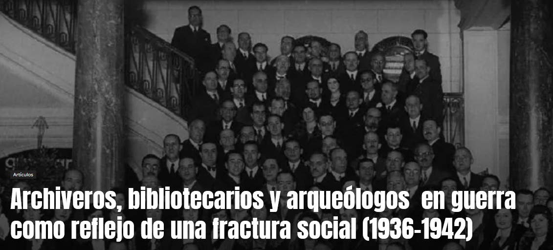 AHN, SECRETARÍA,672,N.56. Asistentes al II Congreso Internacional de Bibliotecas y Bibliografía, Madrid, 1935. Imagen del catálogo de la exposición Sic vos non vobis. 150 años de archiveros y bibliotecarios (BNE, 2008-2009).