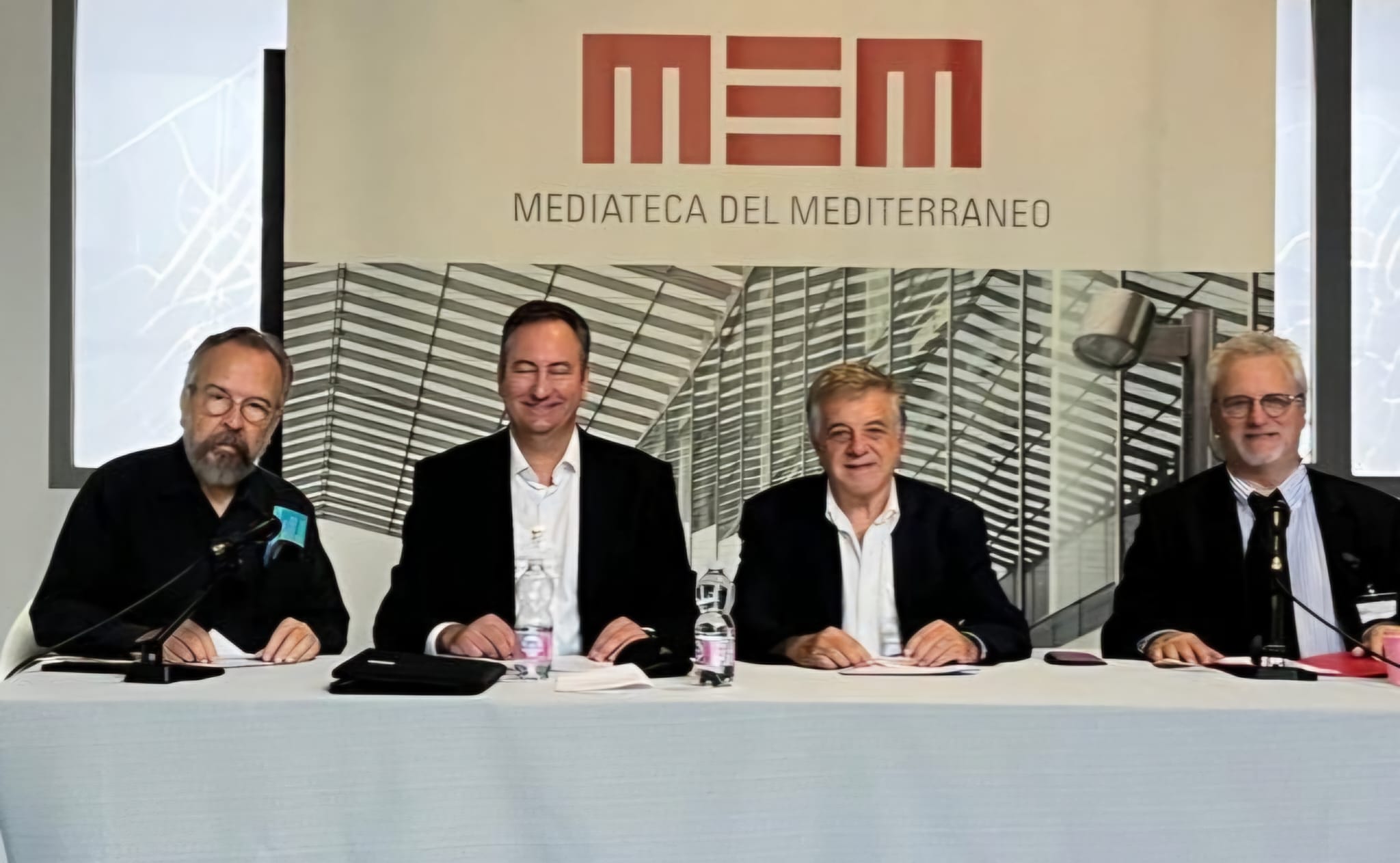 Participantes en la mesa de debate «La Massoneria nel Mediterraneo».